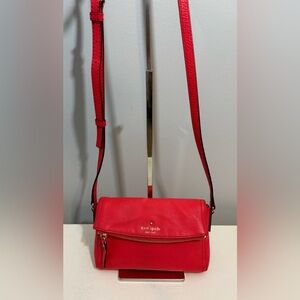 Kate Spade Cobble Hill Carson Red Pebbled Leather Crossbody Bag PWRU3681